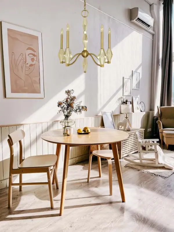 Vivian 5-Light Dining Chandelier in Brushed Brass - Image 2
