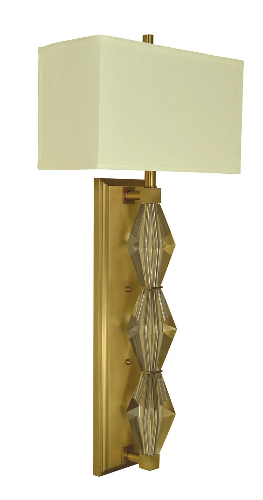 2-Light Brushed Brass Sconce