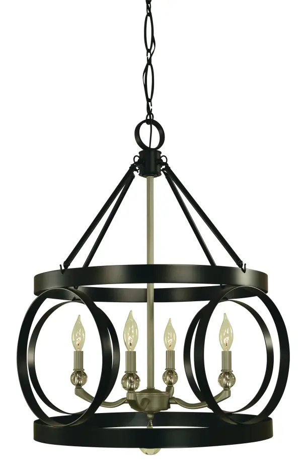 Italian cast brass arms are accented by crystal balls under the candle are surrounded by a circle of rings highlighting the lights. All Framburg lighting products are hand made in the USA.