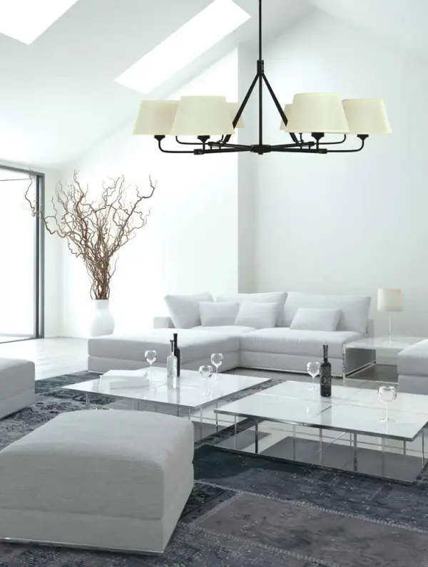 Milford 8-Light Dining Chandelier in Matte Black - Image 2