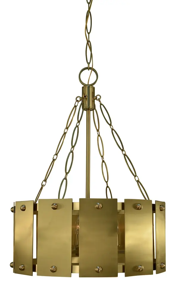 The Barrington chandelier brings timeless elegance to dining spaces with its traditional candle-style design and warm brushed brass finish. Six lights provide ample illumination while the 22-inch width suits medium-sized rooms perfectly.