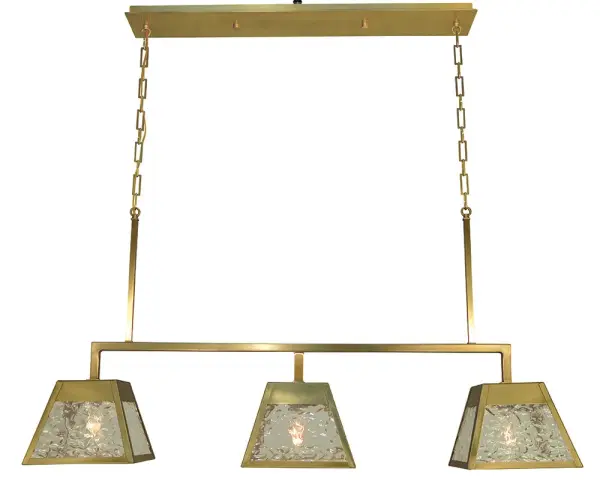 Avery Island 3-Light Chandelier in Brushed Brass