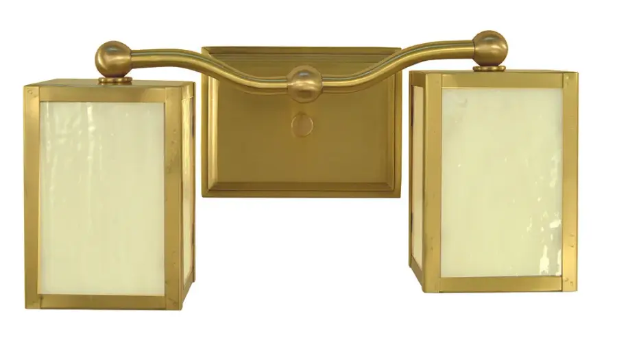 Asher 2-Light Brushed Brass Sconce