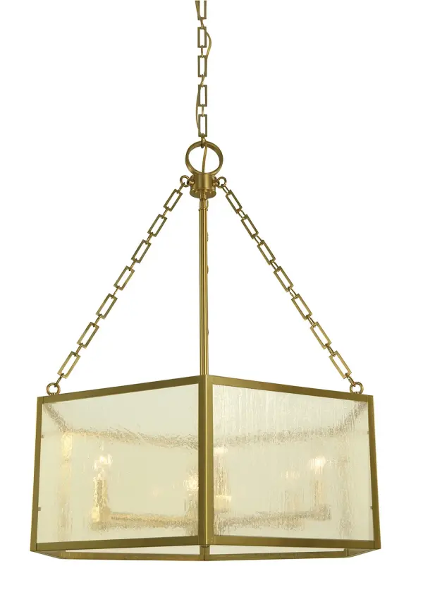 The Mila chandelier brings sophisticated style to dining spaces with its 6-light candelabra design and warm brushed brass finish. At 26 inches wide, it's perfectly sized for medium dining rooms and kitchen islands.
