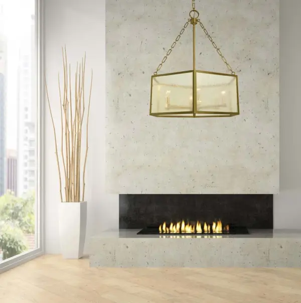 The Mila chandelier brings sophisticated style to dining spaces with its 6-light candelabra design and warm brushed brass finish. At 26 inches wide, it's perfectly sized for medium dining rooms and kitchen islands. - alternate view