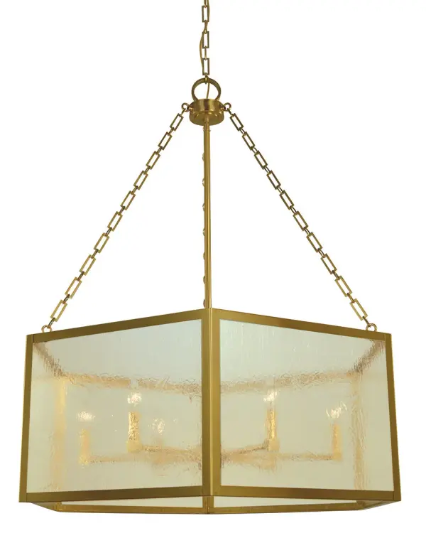 The Mila 6-Light Foyer Chandelier commands attention with its impressive 36-inch width and 42-inch height. The brushed brass finish adds warmth and sophistication, making it ideal for grand foyers and dining rooms with tall ceilings.
