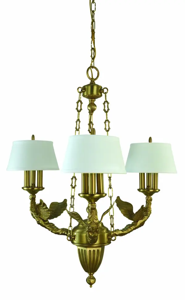 The Ascension chandelier brings sophisticated contemporary style with its 9-light configuration and warm brushed brass finish. At 28 inches wide, it's perfectly scaled for medium dining spaces and kitchen islands.