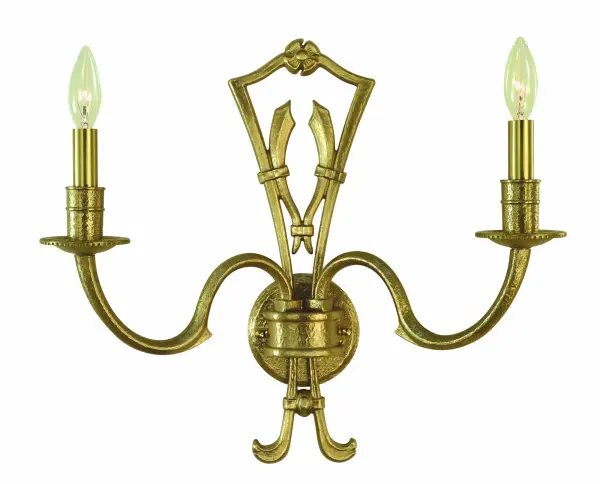 The Matera 2-Light Sconce combines classic candelabra styling with contemporary brushed brass finish. Its 18-inch width provides substantial presence while the warm metallic tone adds sophistication to any space.