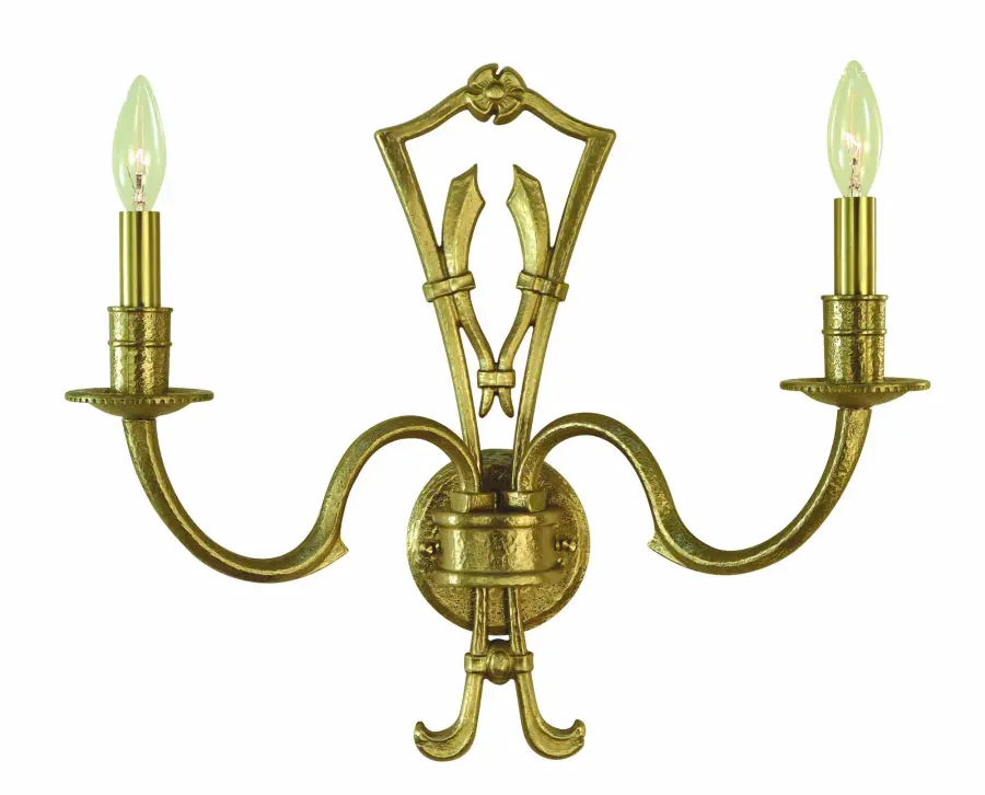 Matera 2-Light Brushed Brass Sconce