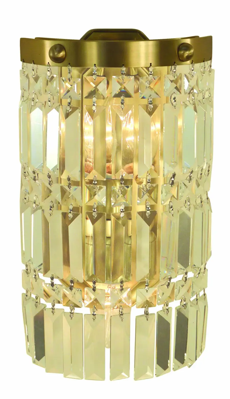 Hannah 2-Light Bath Sconce in Brushed Brass