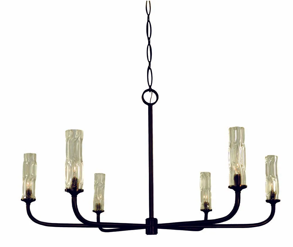 Kaia 6-Light Dining Chandelier in Matte Black