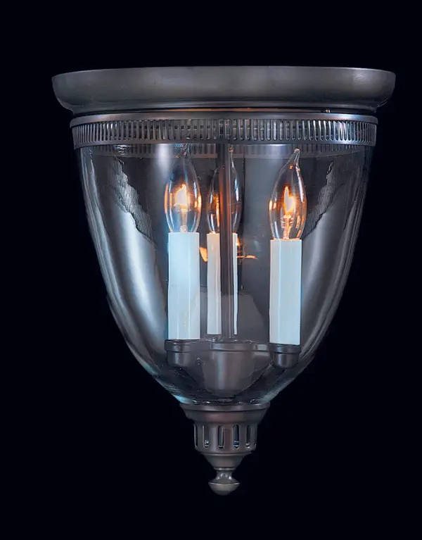 Jamestown 3-Light Flush/Semi-Flush Mount in Mahogany Bronze