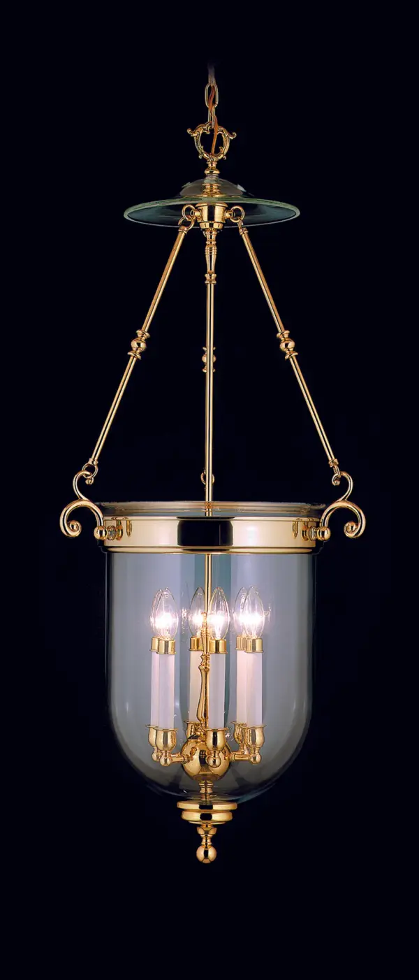 Jamestown 6-Light Foyer Chandelier in Polished Brass