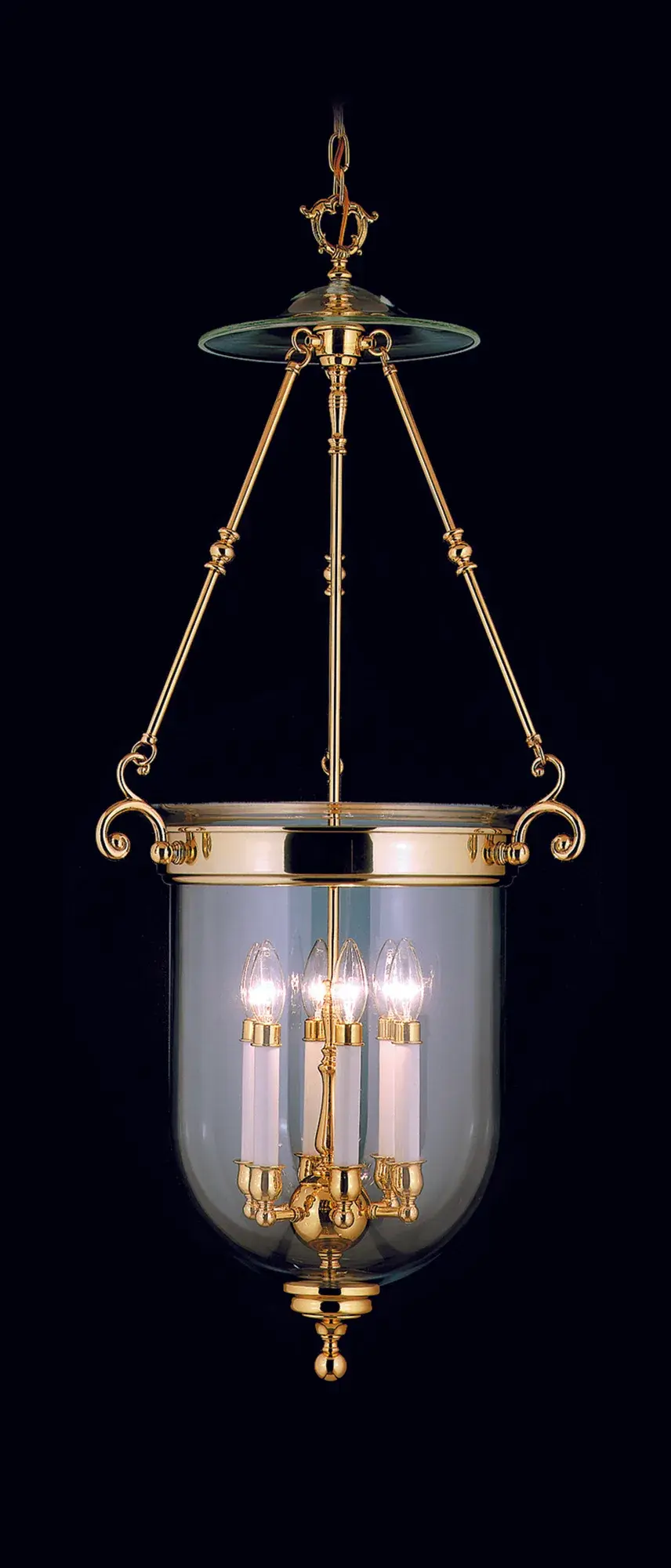 Jamestown 6-Light Foyer Chandelier in Polished Brass