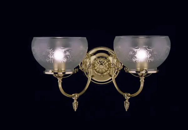 Chancery 2-Light Polished Brass Wall Sconce - Image 1