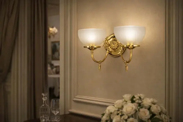 Chancery 2-Light Polished Brass Wall Sconce - Image 2