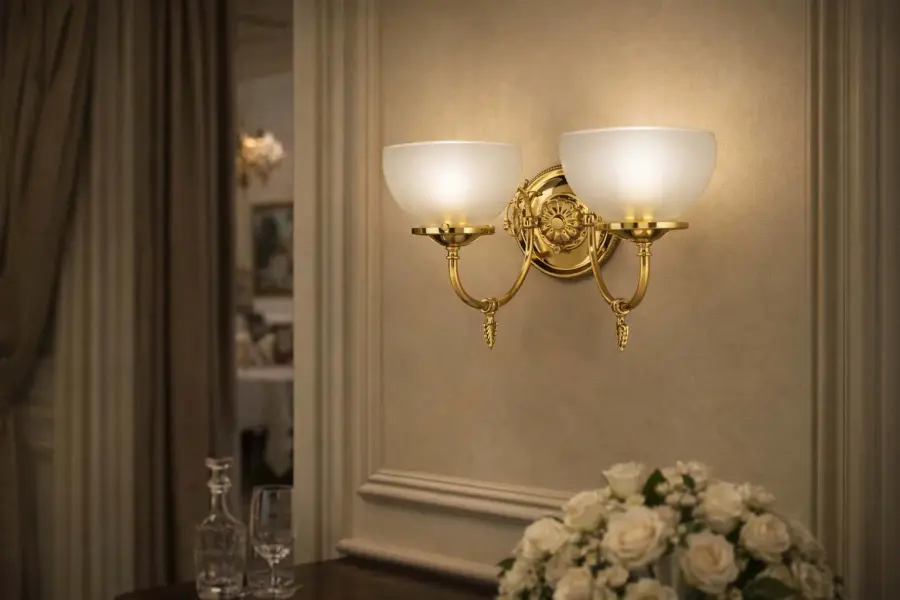 Chancery 2-Light Polished Brass Wall Sconce - Image 2