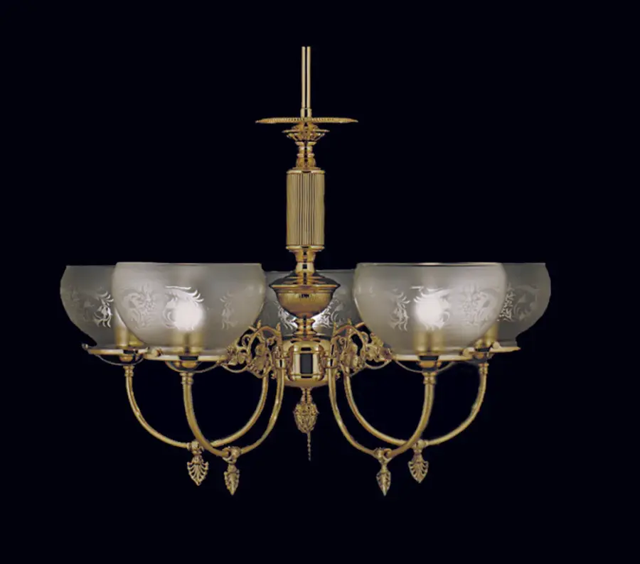 Chancery 5-Light Dining Chandelier in Polished Brass - Image 1