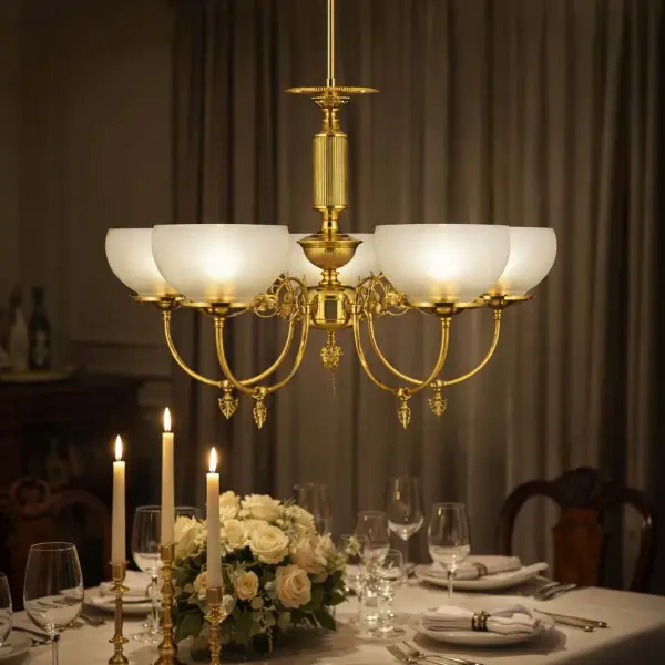 Chancery 5-Light Dining Chandelier in Polished Brass - Image 2