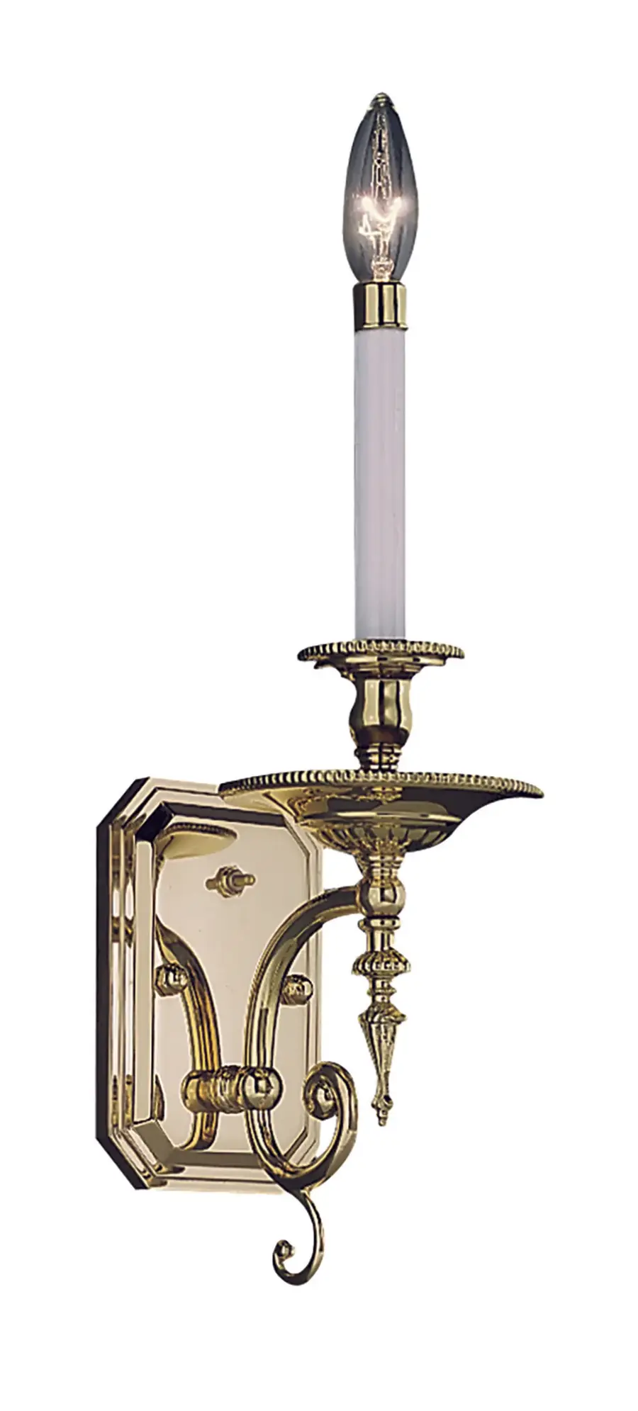 Kensington 1-Light Polished Brass Sconce