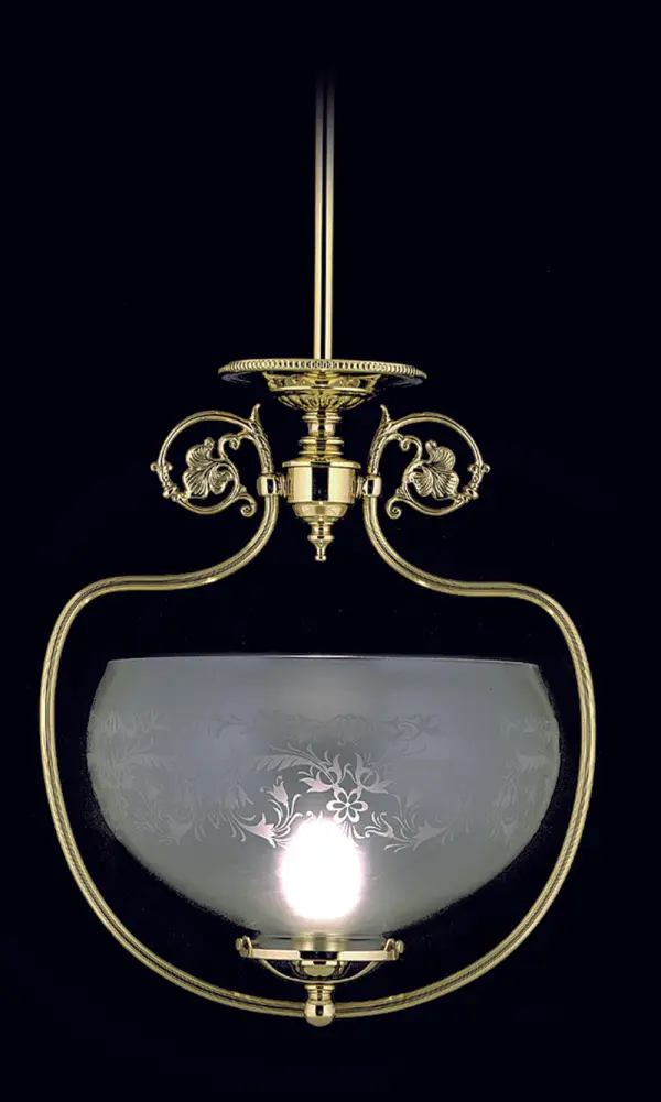 Chancery 1-Light Pendant in Polished Brass