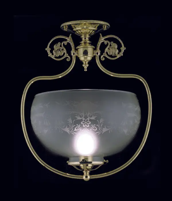 Chancery Polished Brass Flush Mount