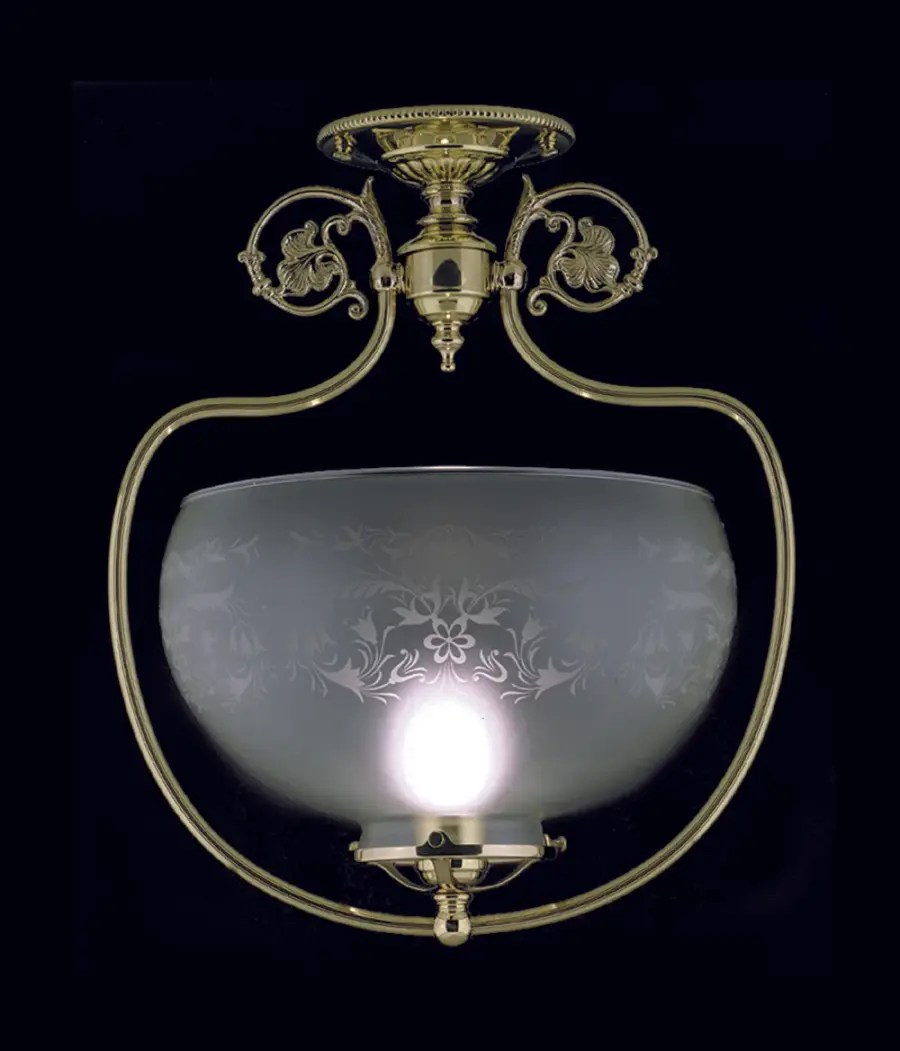 Chancery Polished Brass Flush Mount