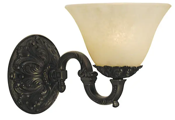 The Napoleonic sconce combines Old World elegance with refined craftsmanship. Its mahogany bronze finish and champagne marble glass create warm, sophisticated lighting perfect for traditional and transitional interiors.