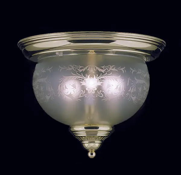 Chancery 3-Light Flush/Semi-Flush Mount in Polished Brass