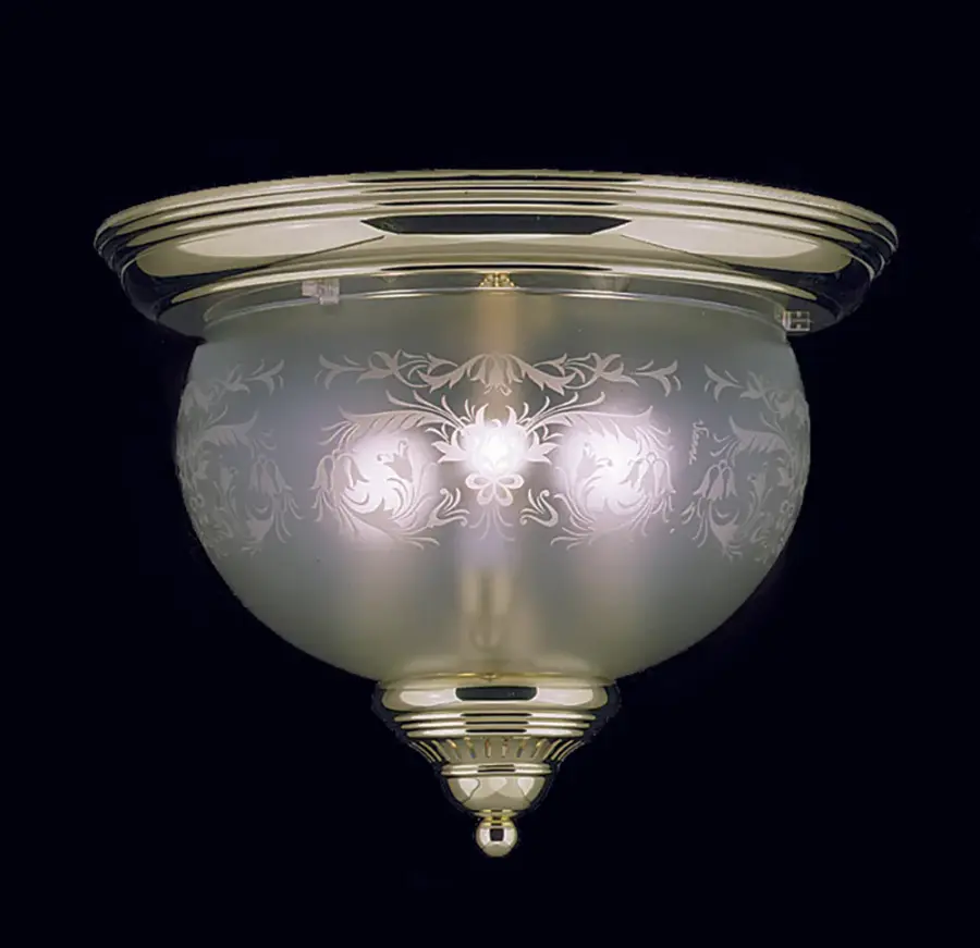 Chancery 3-Light Flush/Semi-Flush Mount in Polished Brass