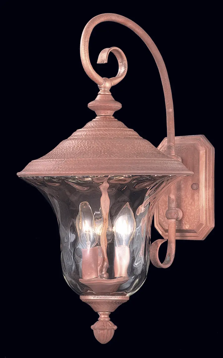 Three Light Exterior Wall Mount in Iron