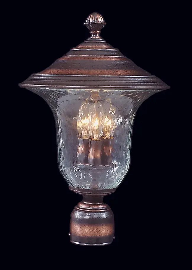 Three Light Exterior Post Mount in Iron