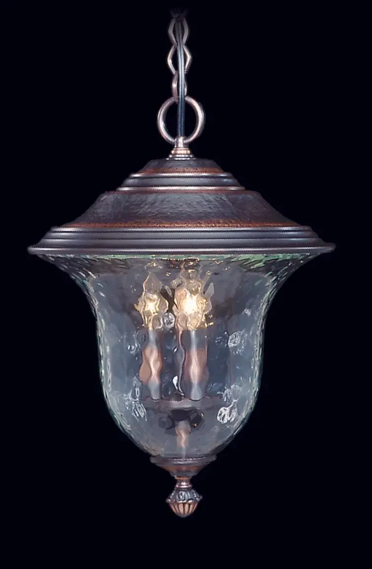 Three Light Exterior Ceiling Mount