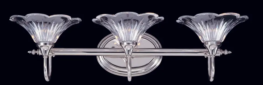 Three Light Crystal Wall Sconce in Mahogany Bronze