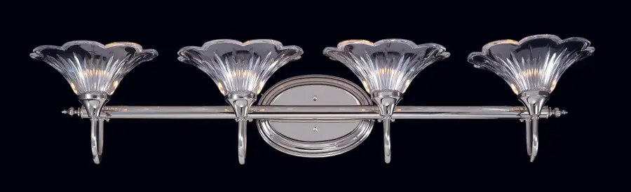Four Light Crystal Wall Sconce in Mahogany Bronze