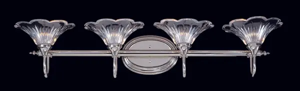 Geneva 4-Light Crystal Sconce in Polished Silver