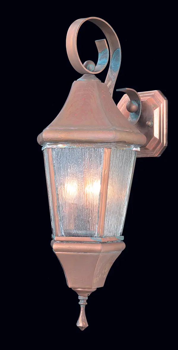 These hoods are hand made of heavy gauge brass, and the glass is also bound together by hand. Also available with a fluorescent ballast upon request. Each framburg lighting product is hand made in America.
