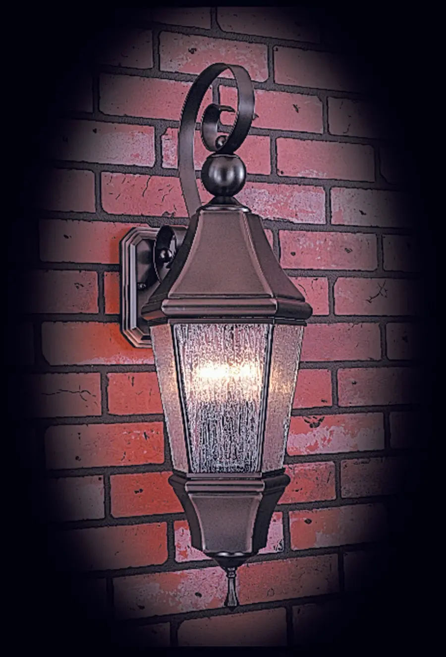 Three Light Exterior Wall Mount in Brushed Nickel