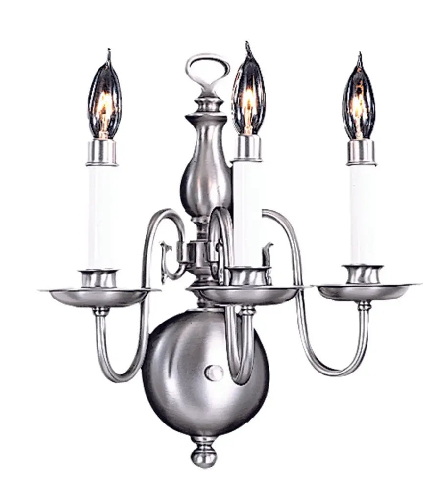 Jamestown 3-Light Sconce in Satin Pewter