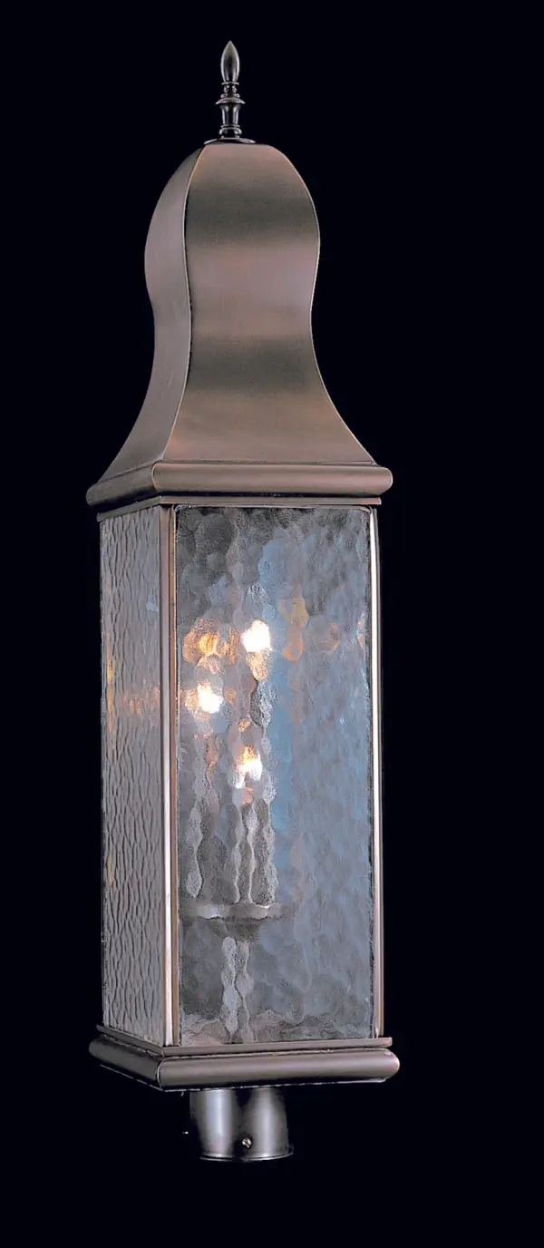 The Marquis 3-Light Post Mount combines traditional design with durable outdoor construction. Its Mahogany Bronze finish and clear glass panels create warm, welcoming illumination for entryways and pathways.