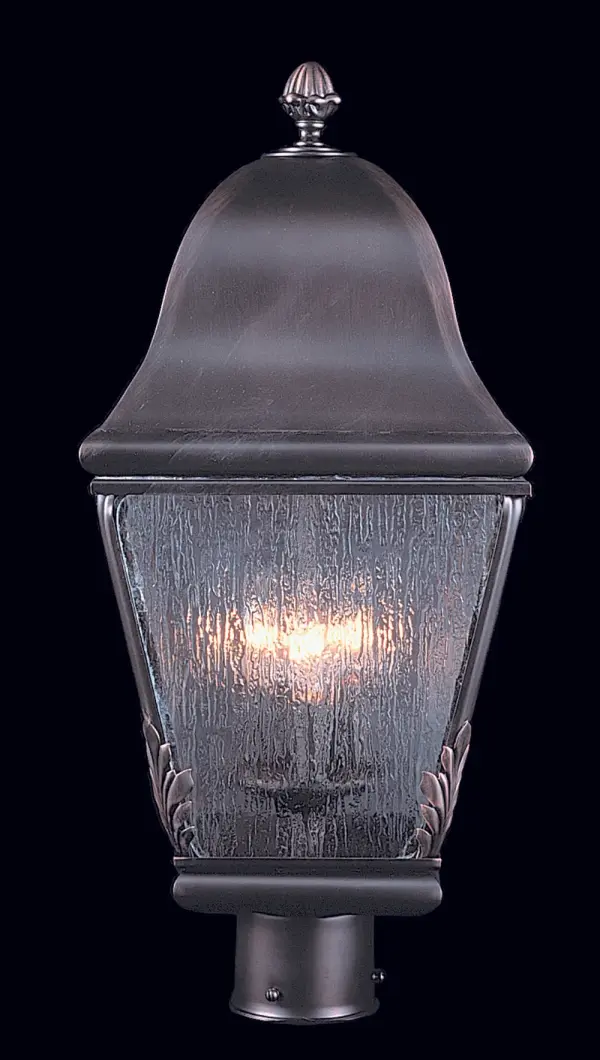 The Coeur De Lion post mount brings Old World elegance to outdoor spaces with its traditional design and Siena Bronze finish. At 20.5 inches tall, this three-light fixture provides substantial illumination for pathways, driveways, and entryways while making a sophisticated architectural statement.