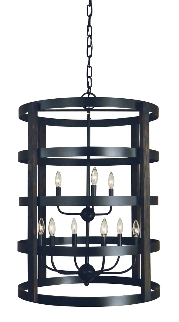 Homestead 9-Light Chandelier in Matte Black
