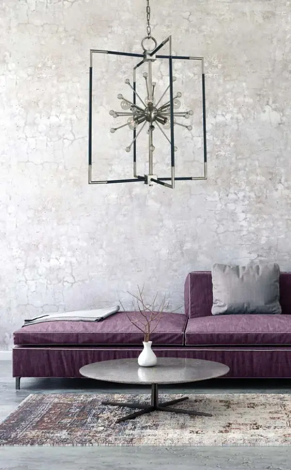 The Zeta chandelier combines brushed nickel and matte black finishes for a contemporary look that works across multiple design styles. With 8 lights and a 23-inch width, it provides excellent illumination for medium-sized dining spaces. - alternate view