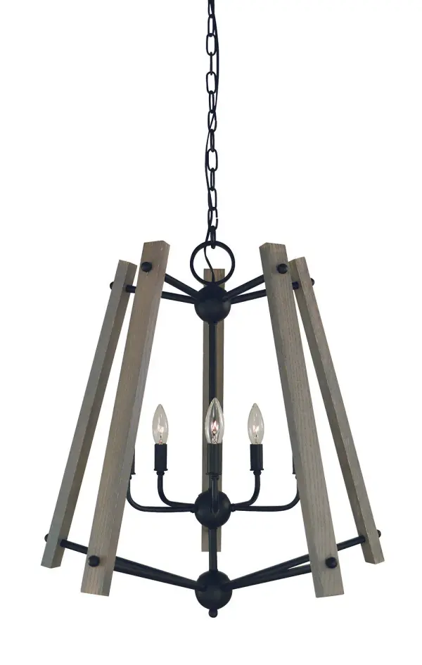 The Meredith chandelier combines transitional elegance with contemporary styling in a sophisticated matte black finish. Its 24-inch width makes it perfectly sized for medium dining spaces, while the candle-style design adds timeless appeal.