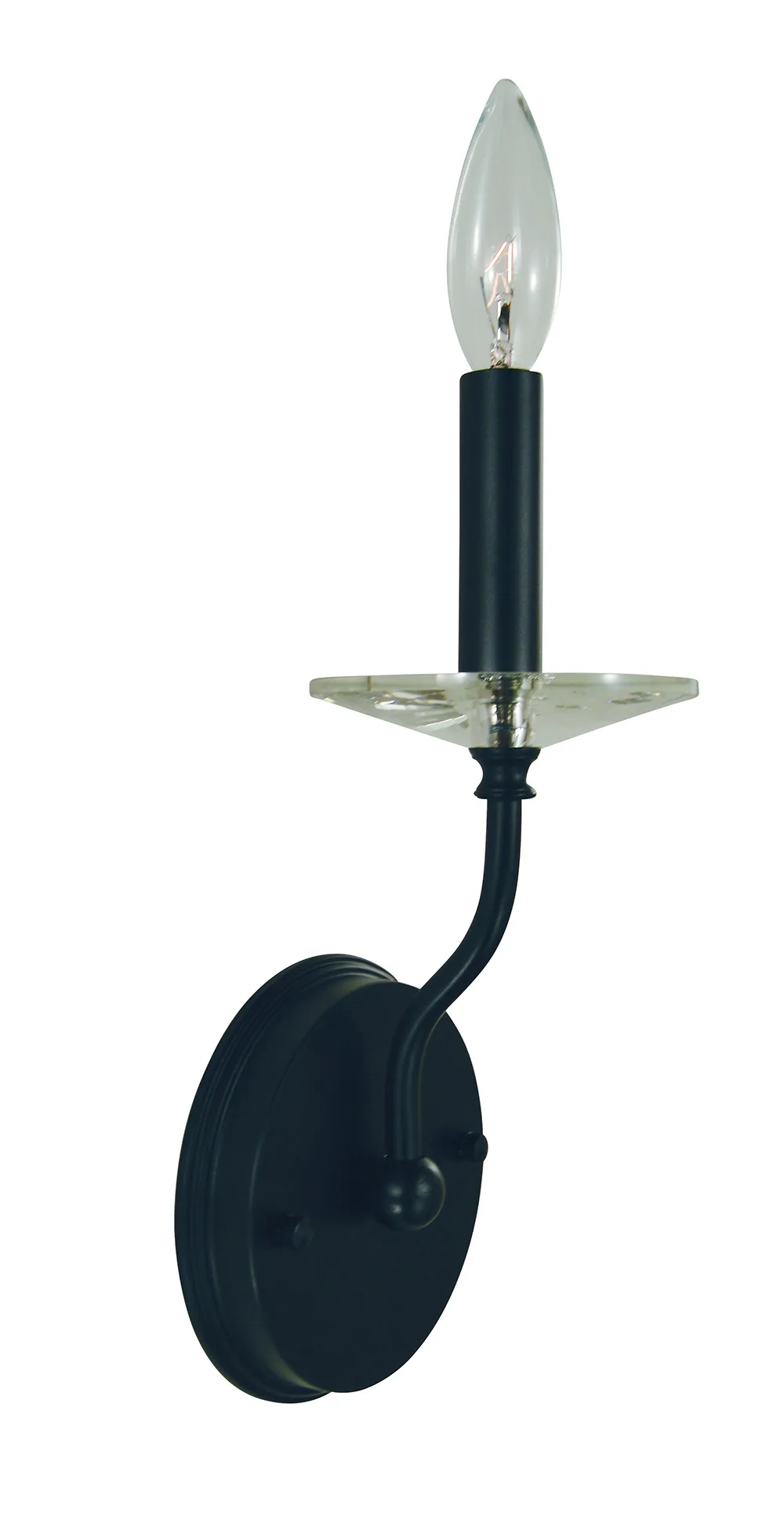 Ashley 1-Light Wall Sconce in Matte Black