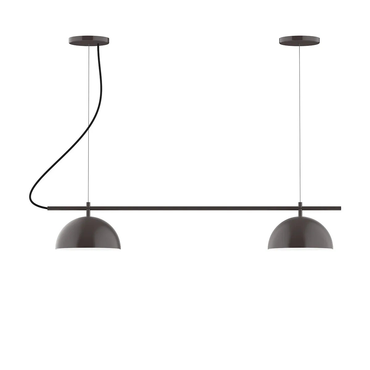 Arcade 2-Light Linear LED Chandelier in Architectural Bronze