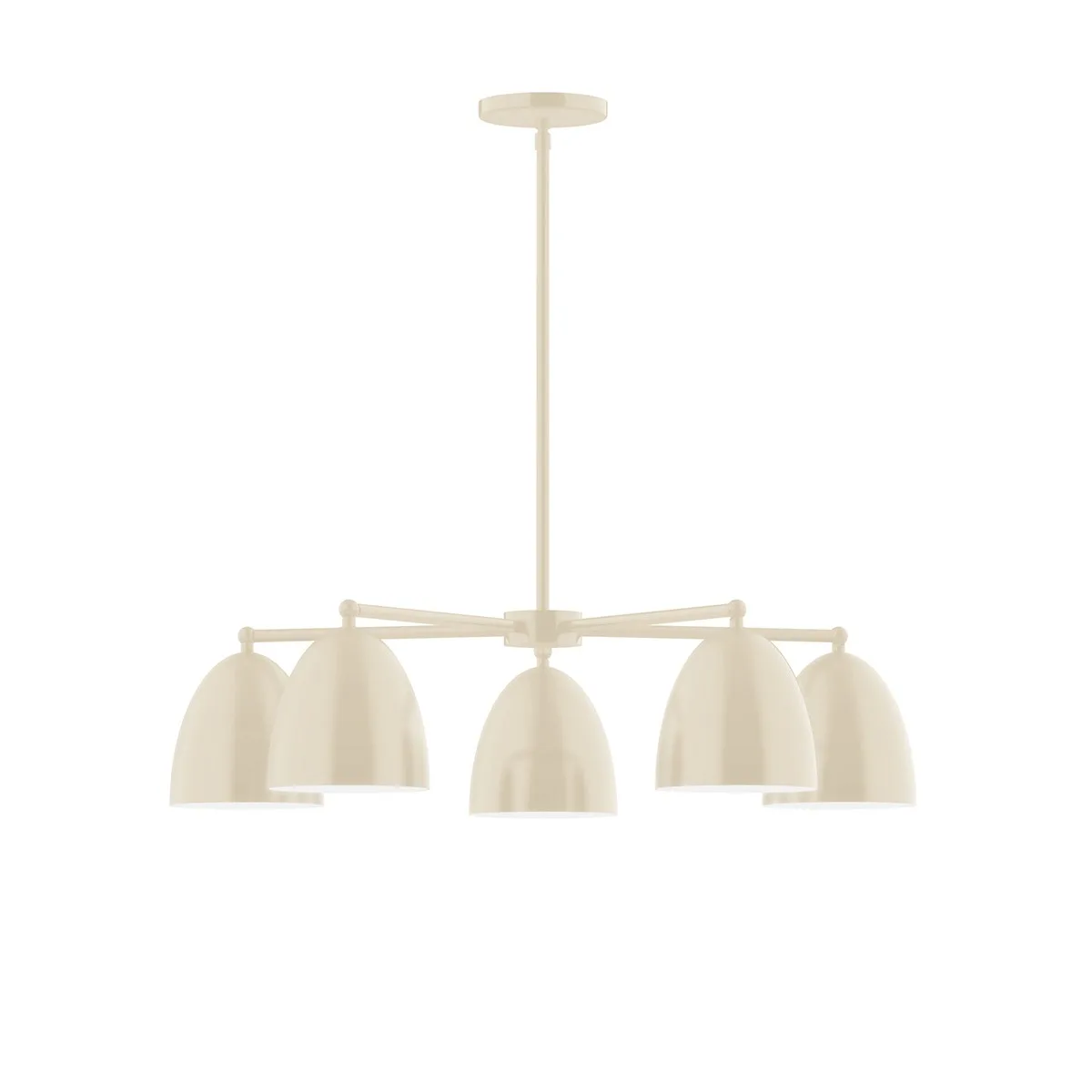Jill Five Light Chandelier in Cream