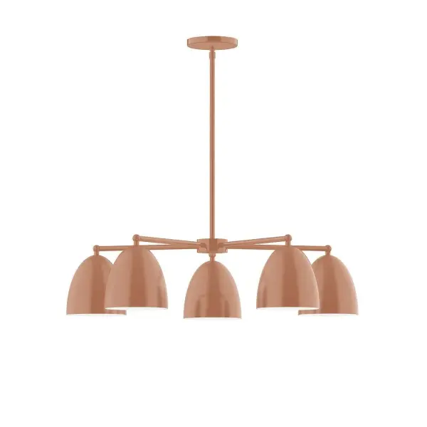 The Jill collection reflects a more modern RLM style. Clean lines and basic geometric shapes define this series. Available in multiple shade styles to suit your décor, be it modern farmhouse, coastal cottage, or industrial loft. Collection: Jill Finish: Terracotta Glass: 6" Jill Width: 29.75" Height: 55.00" Length: 29.75" Weight: 20.00 lb Canopy: 5" diameter Number of Bulbs: 5 Maximum Wattage: 8.00 W Bulb Type: LED Light Source: LED Light Output: 800.00 lm Color Temperature: 3000 K CRI: 90 Dimmable Rated Average Life: 50,000 Voltage: 120.00 V Country of Origin: US Safety Listing: UL/cUL Safety Rating: Dry LED Manufacturer Warranty: 1-year limited warranty on the fixture.
