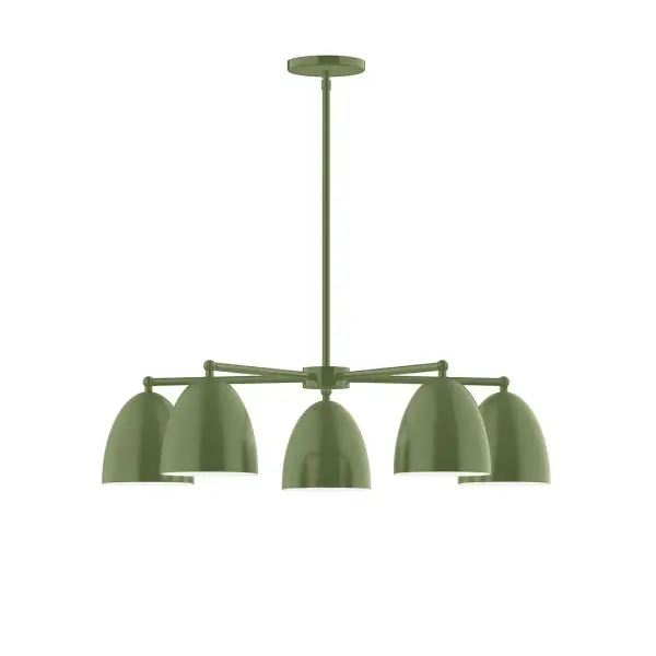 The Jill collection reflects a more modern RLM style. Clean lines and basic geometric shapes define this series. Available in multiple shade styles to suit your décor, be it modern farmhouse, coastal cottage, or industrial loft. Collection: Jill Finish: Fern Green Glass: 6" Jill Width: 29.75" Height: 55.00" Length: 29.75" Weight: 20.00 lb Canopy: 5" diameter Number of Bulbs: 5 Maximum Wattage: 8.00 W Bulb Type: LED Light Source: LED Light Output: 800.00 lm Color Temperature: 3000 K CRI: 90 Dimmable Rated Average Life: 50,000 Voltage: 120.00 V Country of Origin: US Safety Listing: UL/cUL Safety Rating: Dry LED Manufacturer Warranty: 1-year limited warranty on the fixture.