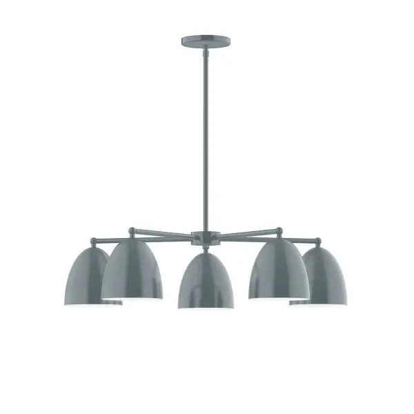 The Jill collection reflects a more modern RLM style. Clean lines and basic geometric shapes define this series. Available in multiple shade styles to suit your décor, be it modern farmhouse, coastal cottage, or industrial loft. Collection: Jill Finish: Slate Gray Glass: 6" Jill Width: 29.75" Height: 55.00" Length: 29.75" Weight: 20.00 lb Canopy: 5" diameter Number of Bulbs: 5 Maximum Wattage: 8.00 W Light Source: LED Light Output: 800.00 lm Color Temperature: 3000 K CRI: 90 Dimmable Rated Average Life: 50,000 Voltage: 120.00 V Country of Origin: US Safety Listing: UL/cUL Safety Rating: Dry LED Manufacturer Warranty: 1-year limited warranty on the fixture.